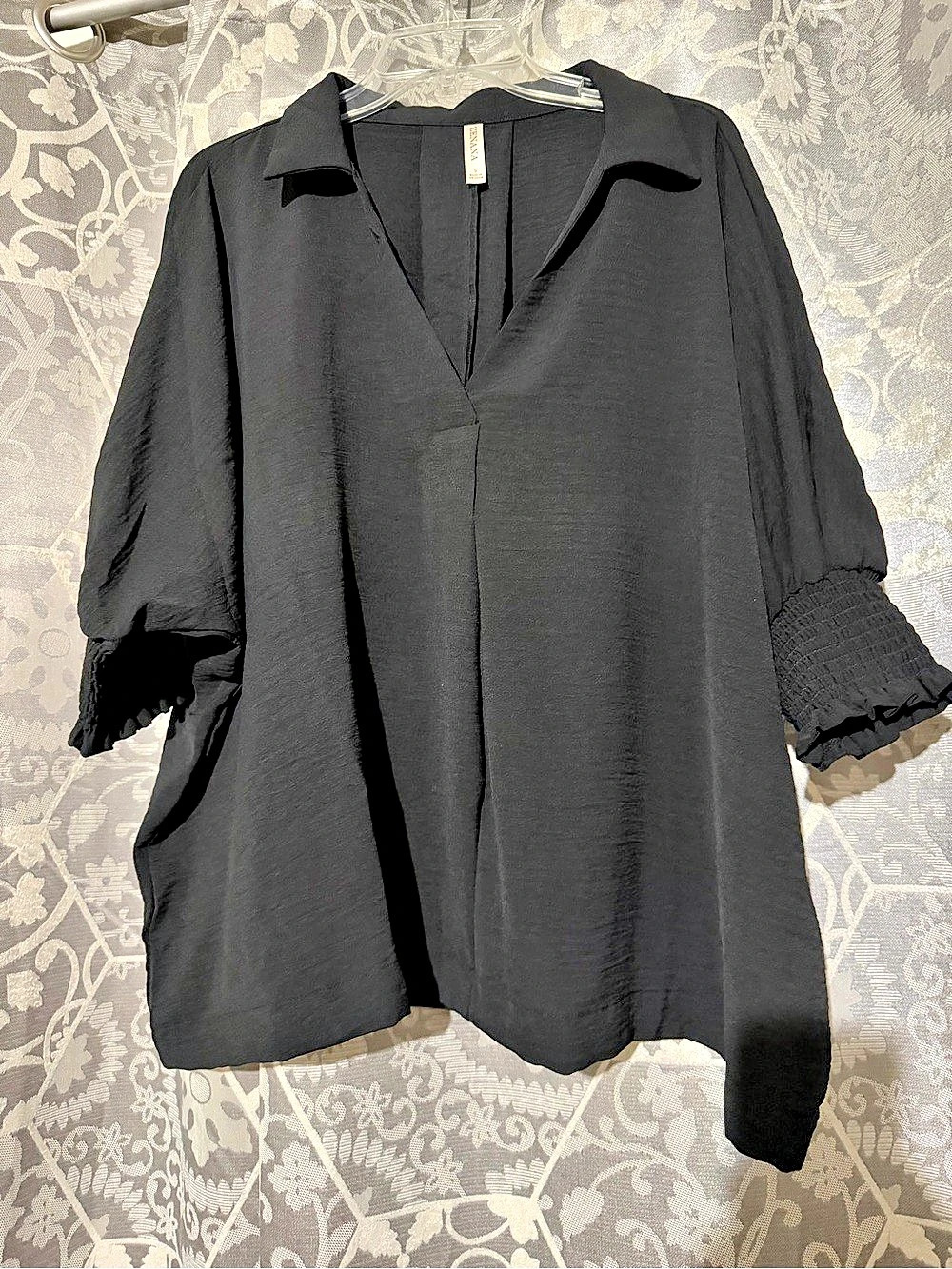 Zenana Black Polyester Blouse Size Small New